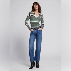 & Other Stories Fitted Ribbed Polo